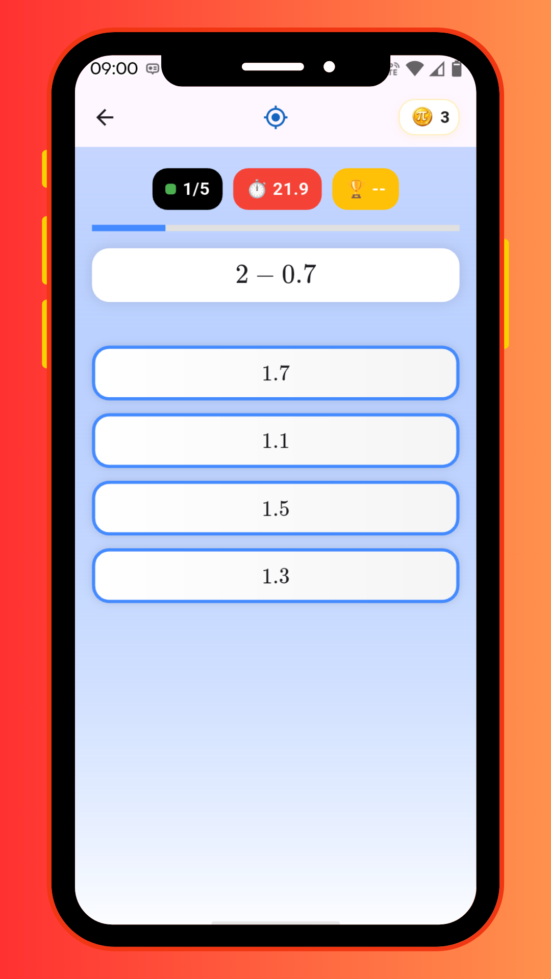 Challenge mode screen